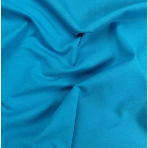 Ткань трикотаж кулирка (Голубой) 100 хлопок италия 50 cm*137 cm