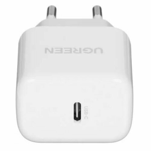 Сетевое зарядное устройство Ugreen CD241, 1 х USB C 20W PD GaN Fast Charger (10220), цвет белый