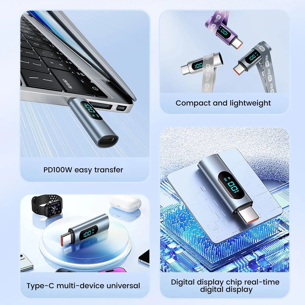 Изображение Aideepen PD100W цифровой адаптер Type-C, Purple
