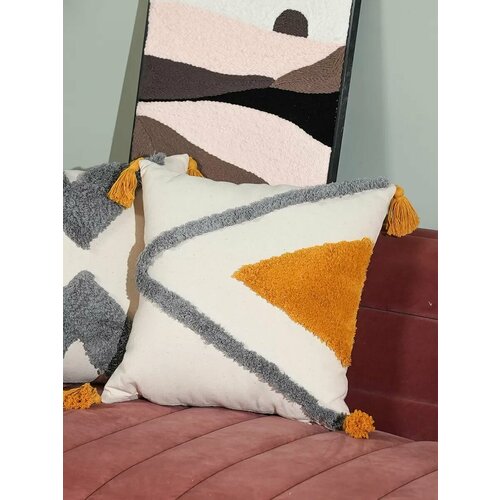 Наволочка декоративная 45х45 или 30х50 в стиле бохо сканди