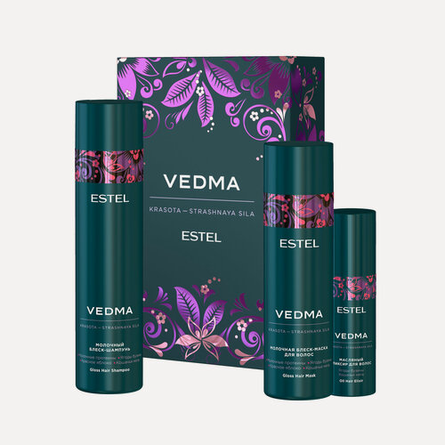 Изображение товара Набор VEDMA by ESTEL (Шампунь 250 мл, маска 200 мл, масло-эликсир 50 мл).