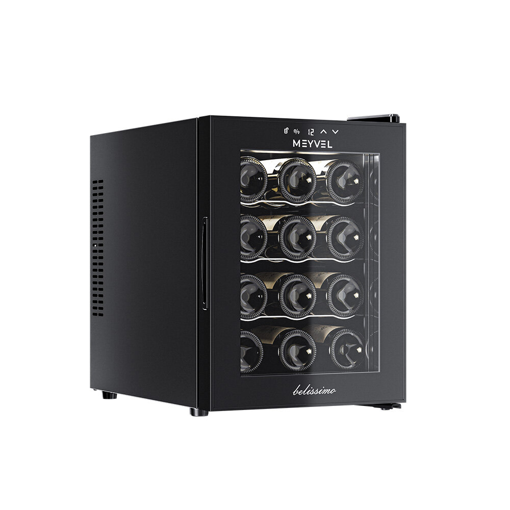 Винный шкаф Meyvel MV12-TB1 (термоэлектрический отдельностоящий холодильник для вина на 12 бутылок)