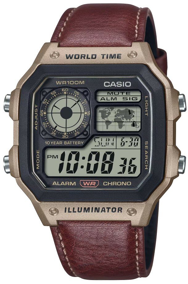Наручные часы CASIO, коричневый
