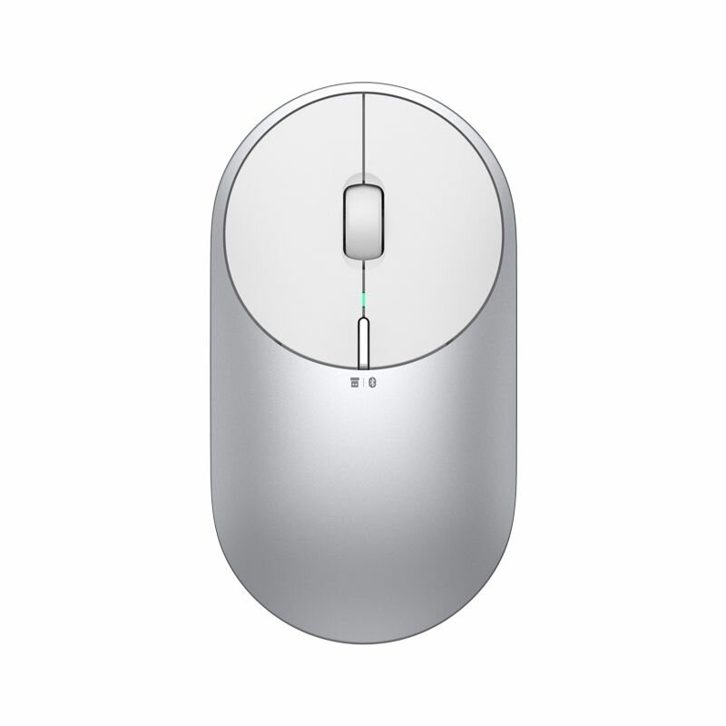 Мышь беспроводная Xiaomi Portable Mouse 2 USB+Bluetooth BXSBMW02, серебряная