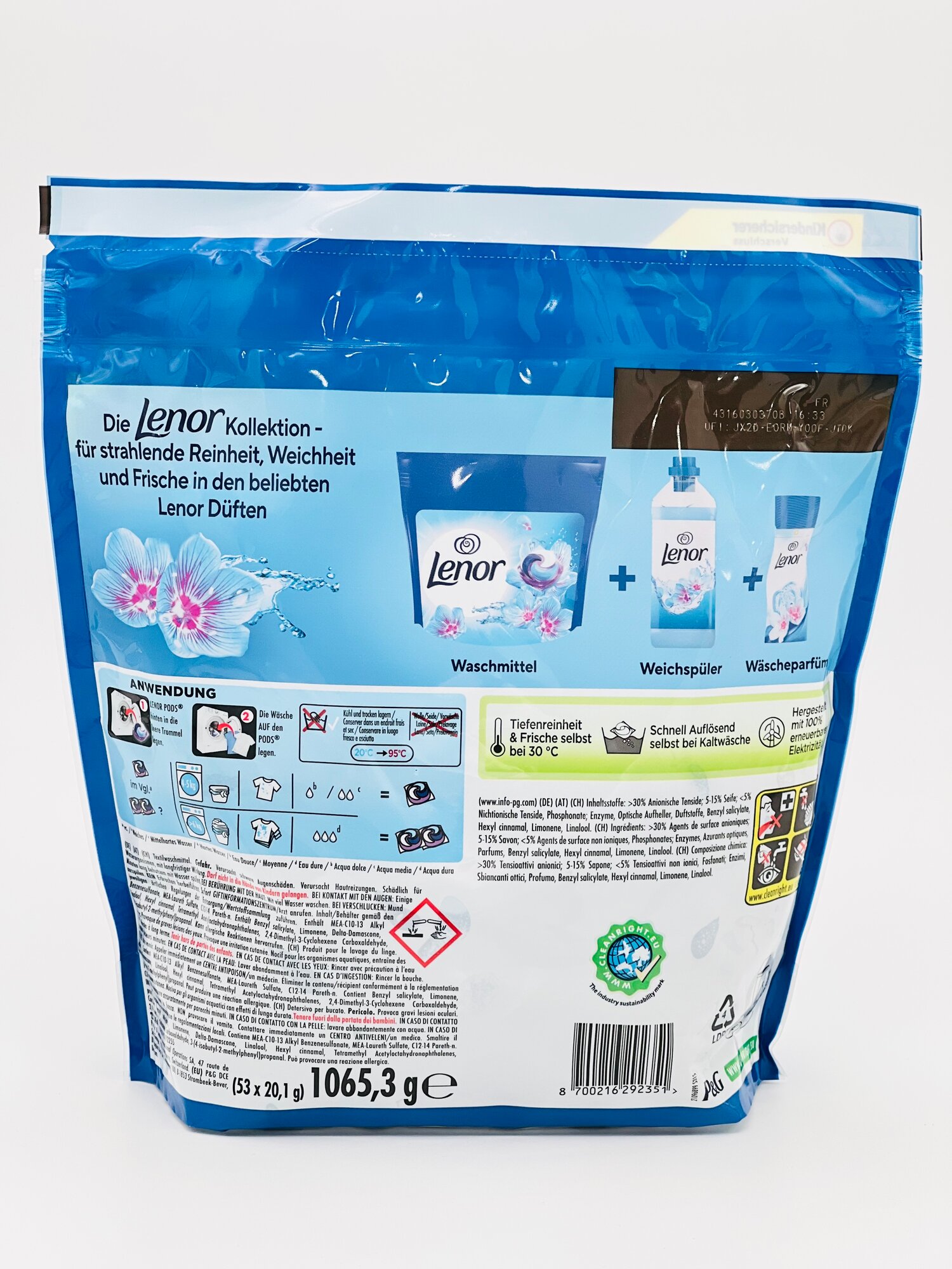 Капсулы для стирки Lenor, универсальное средство, 53 капсулы — фото 1