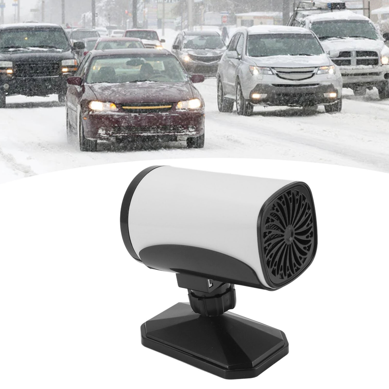 Автомобильный обогреватель 150 Вт 2 режима подогрев охлаждение вращение на 360 градусов портативный автомобильный обогреватель обогреватель 12 В белый