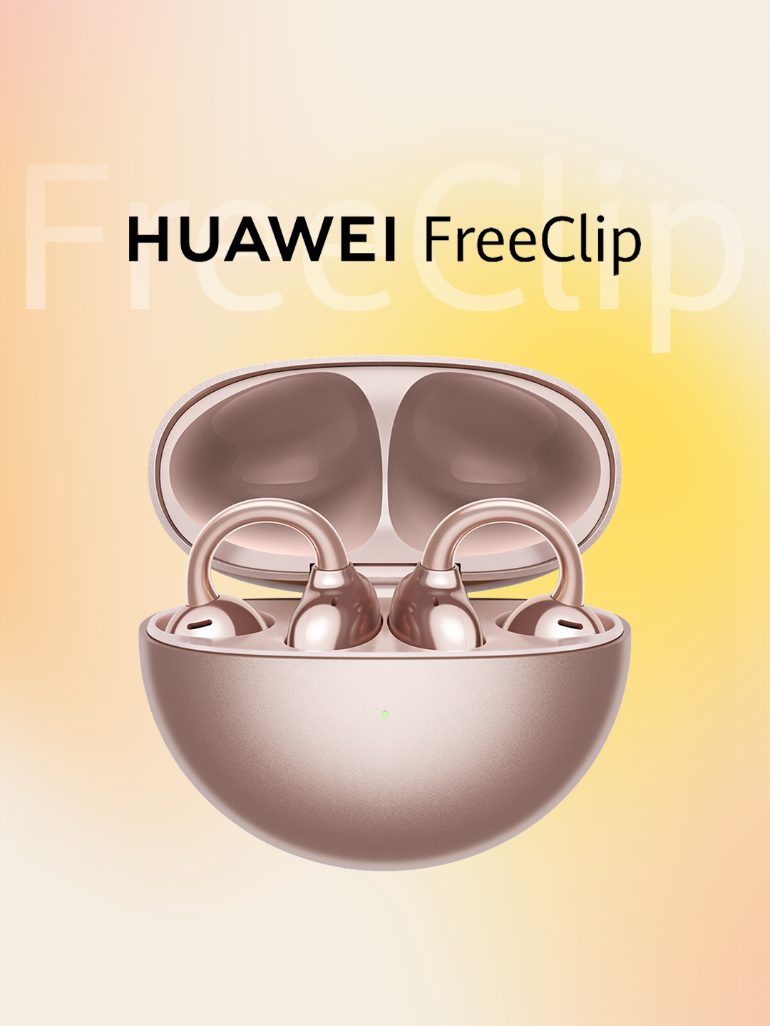 Беспроводные наушники Huawei FreeClip Розовое золото, IP54, Bluetooth 5.2