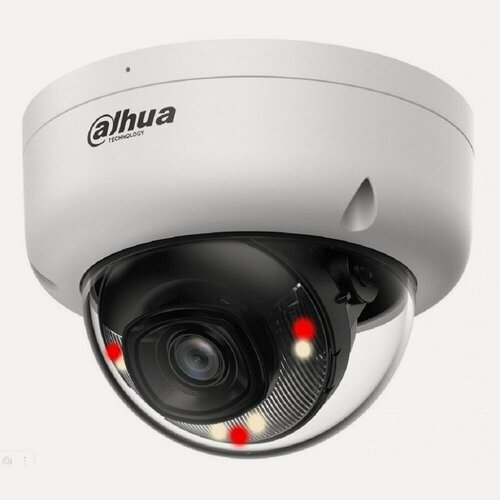 Изображение товара DAHUA Видеонаблюдение DH - IPC - HDBW1439E1P - A - IL - 0280B - S6 Уличная купольная IP - видеокамера 4Мп, 1 3 CMOS, объектив 2.8мм, ИК 30м, LED 30м, IP67 , IK08, микрофон, металл, пластик