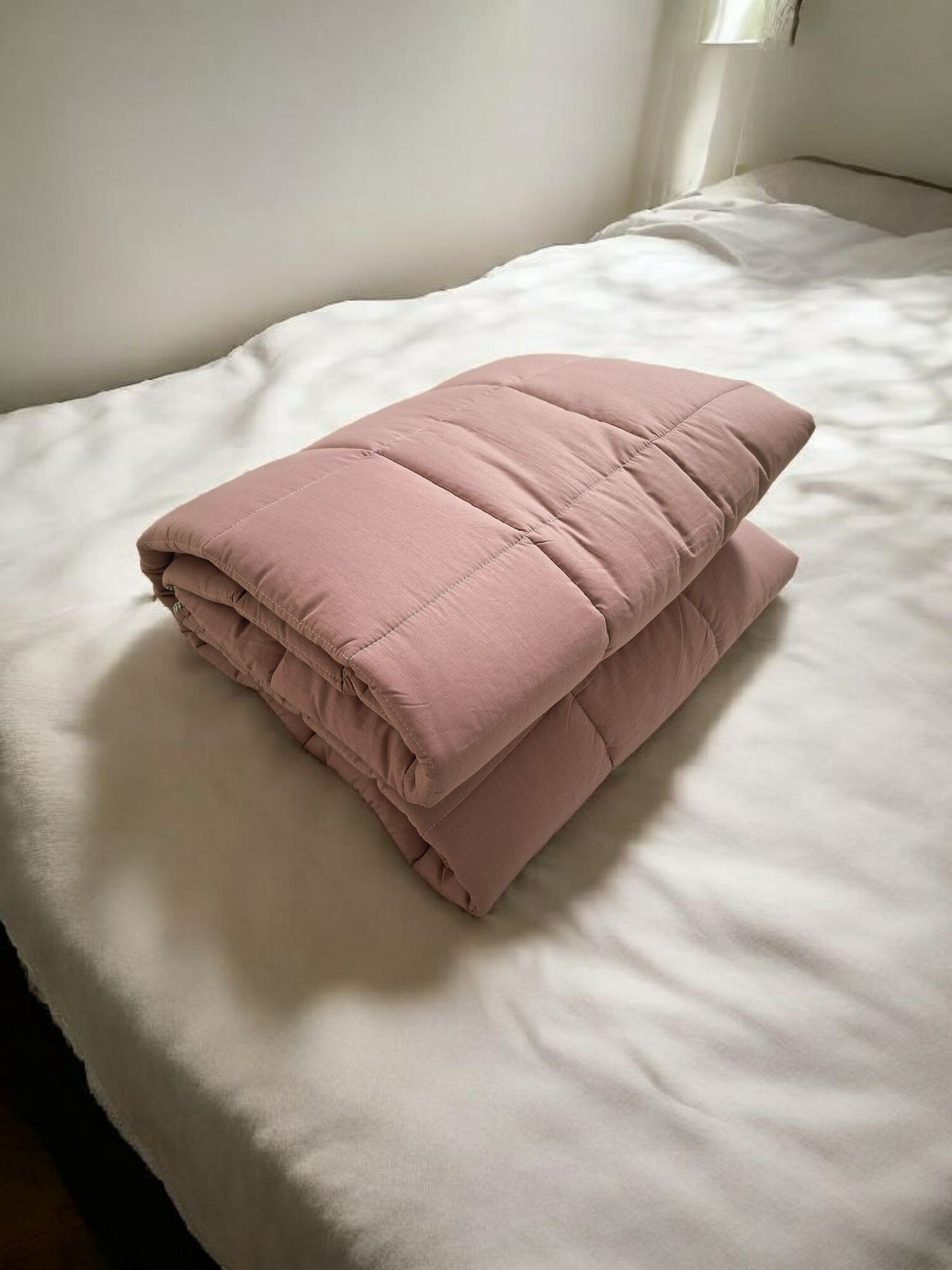 Одеяло Linens, зимнее, полуторное, 145x205, гипоаллергенное, розовое