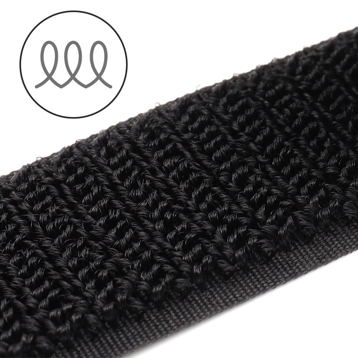 Липучка для одежды лента контактная 'петля' 89 гр/м безворсовая ширина 25 см длина 1 м