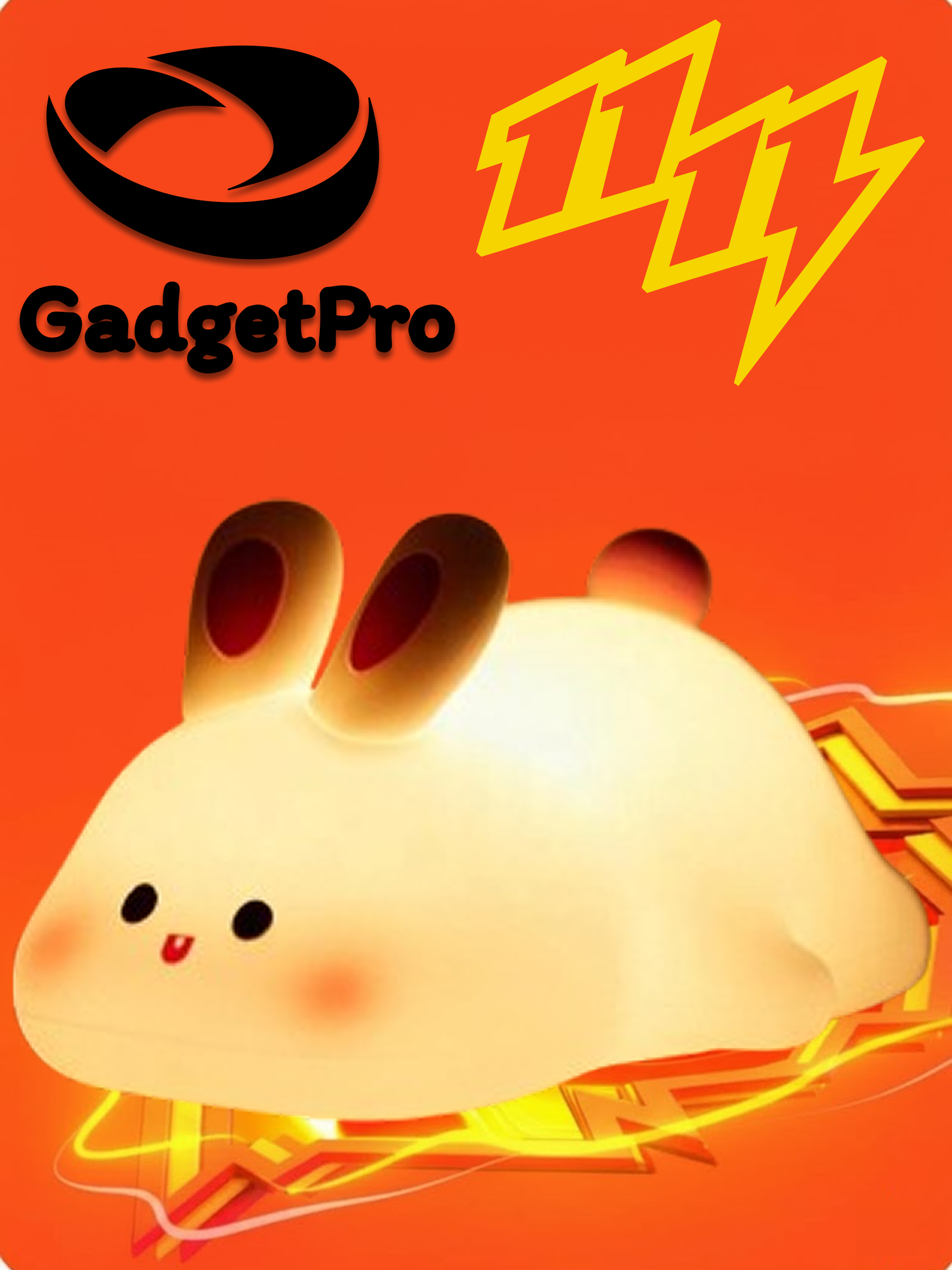 Светильник-ночник "Лежащий Зайчик", силиконовый, LED, настольный, 0.3 Вт, белый, без батареек