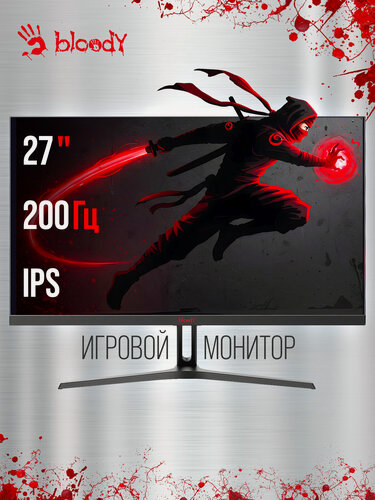 Изображение товара Монитор игровой A4tech Bloody 27" MN270Q IPS 2K 1ms HDMI DP M/M 180Hz 300cd Ex, черный