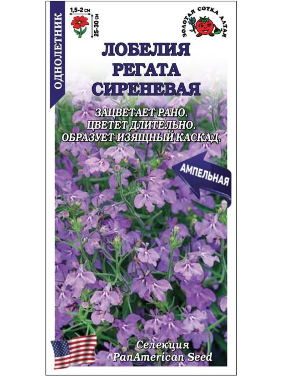 Лобелия Регата Сиреневая /Сотка/ 10 шт/