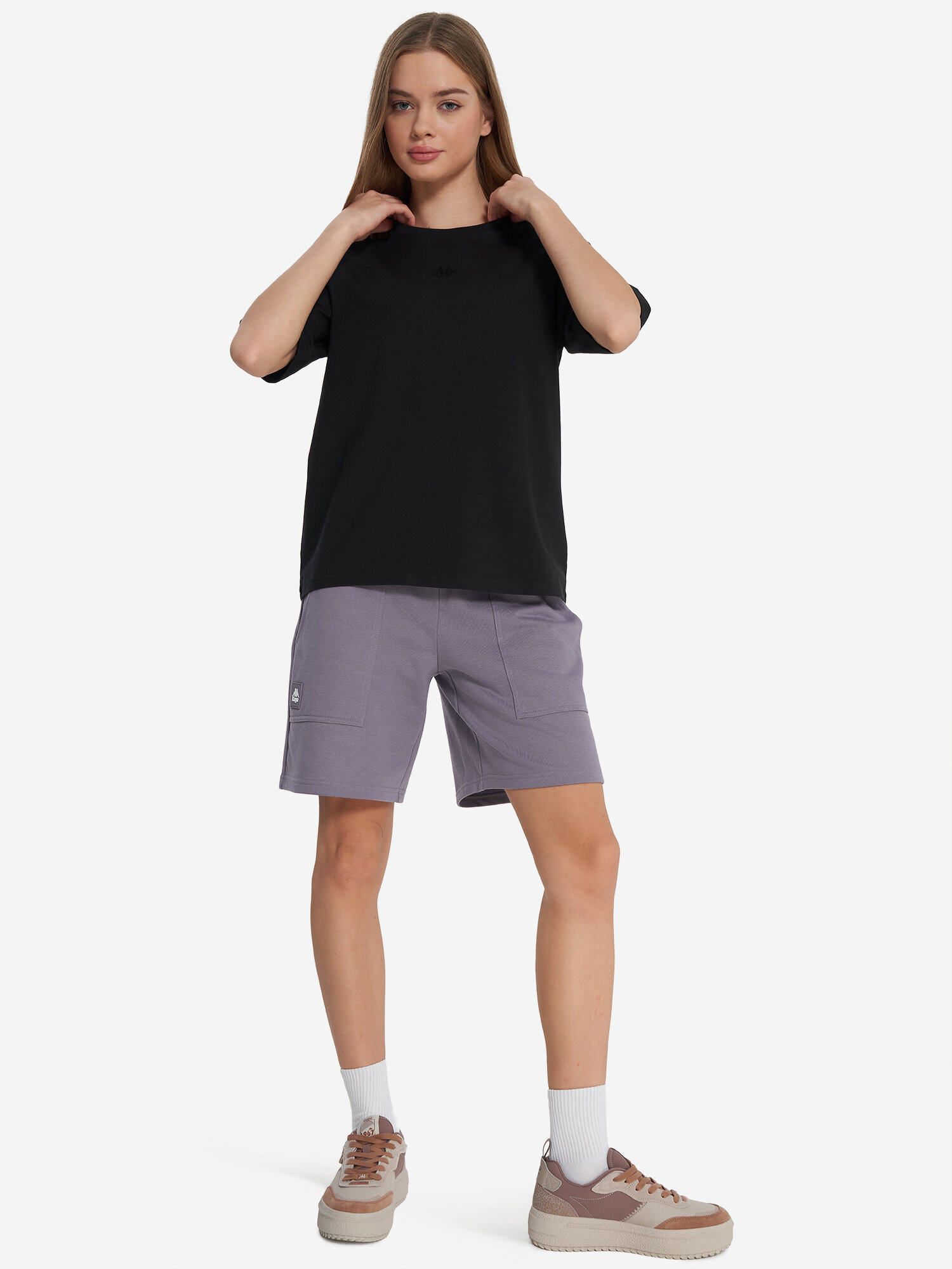 Футболка Kappa, размер 46-48, черный — фото 1