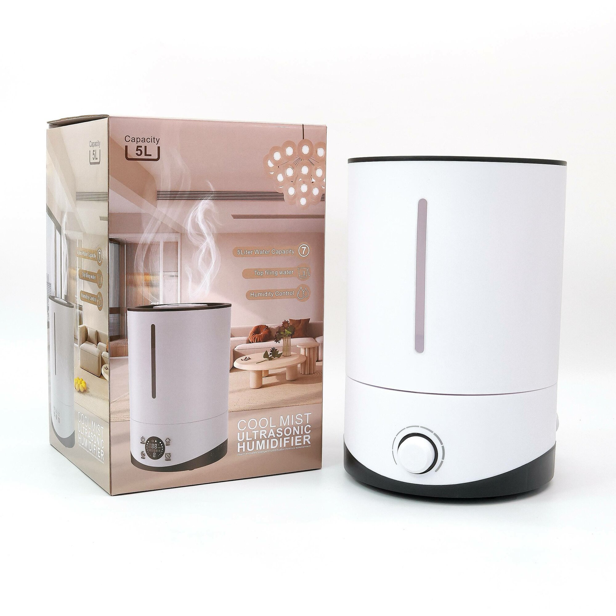 Увлажнитель воздуха 5 л, холодный пар (Cool Mist), механическое управление, тихая работа