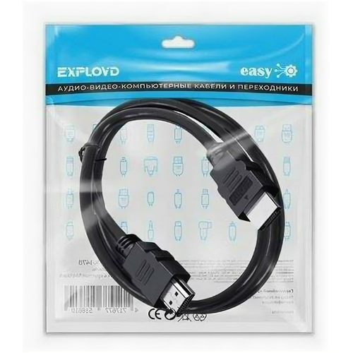 Кабель EXPLOYD EX-K-1478 HDMI-HDMI/V1.4/круглый/5М (черный) кабель exployd ex k 1478 hdmi hdmi v1 4 круглый 5м черный