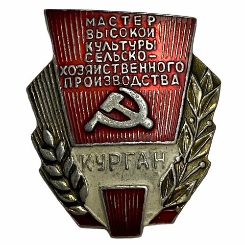 Знак Мастер высокой культуры с/х производства СССР Курган. 1980-1989 гг. РС д ахметова механизм развития производственного сектора региональной социально экономической системы