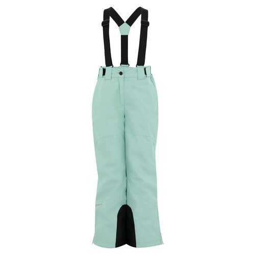 Горнолыжные брюки ICEPEAK для девочек, подтяжки, светоотражающие элементы, карманы, размер 140, зеленый