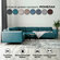 Угловой диван-кровать Redsofa Монблан 310см бирюзовый Teddi. Раск...