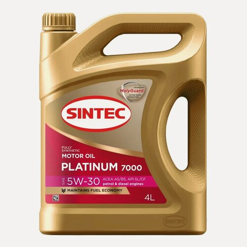 Изображение товара Моторное масло синтетическое SINTEC PLATINUM 7000 5W-30 A5/B5, 4 литра канистра