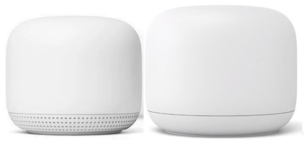 Умный роутер Google Nest Wi-Fi Router 2200 + колонка с точкой доступа Google Nest WiFi Mesh Router (GA00822) white