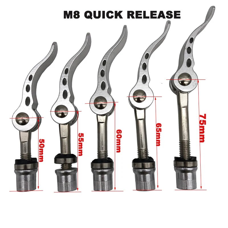 MAXFORD Быстросъемный винт для подседельного штыря M8, M8x75mm Silver color