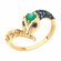 Кольцо Diamant online, красное золото, 585 проба, сапфир, агат, ф...