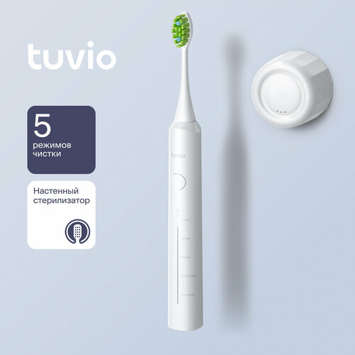 Электрическая зубная щётка со стерилизатором, Tuvio TB-S501, белая белый