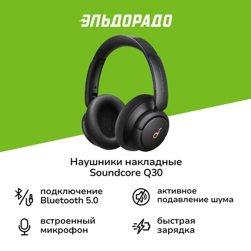 Наушники накладные Bluetooth Soundcore Q30 Black v2 9999₽