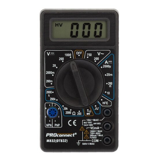 Портативный мультиметр Proconnect M832 (DT832)