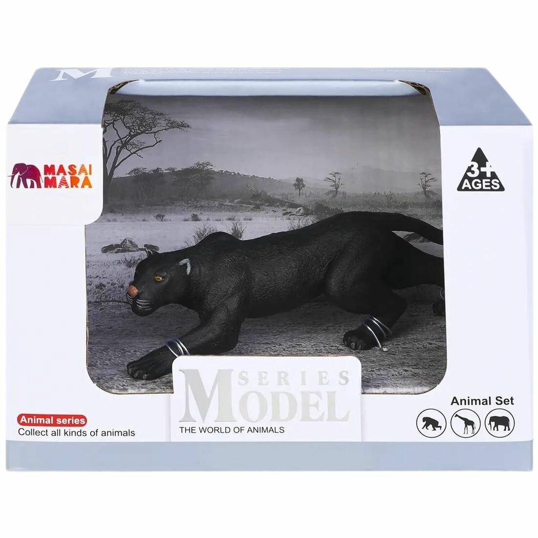 Фигурка Masai Mara Черная пантера на охоте 5 см