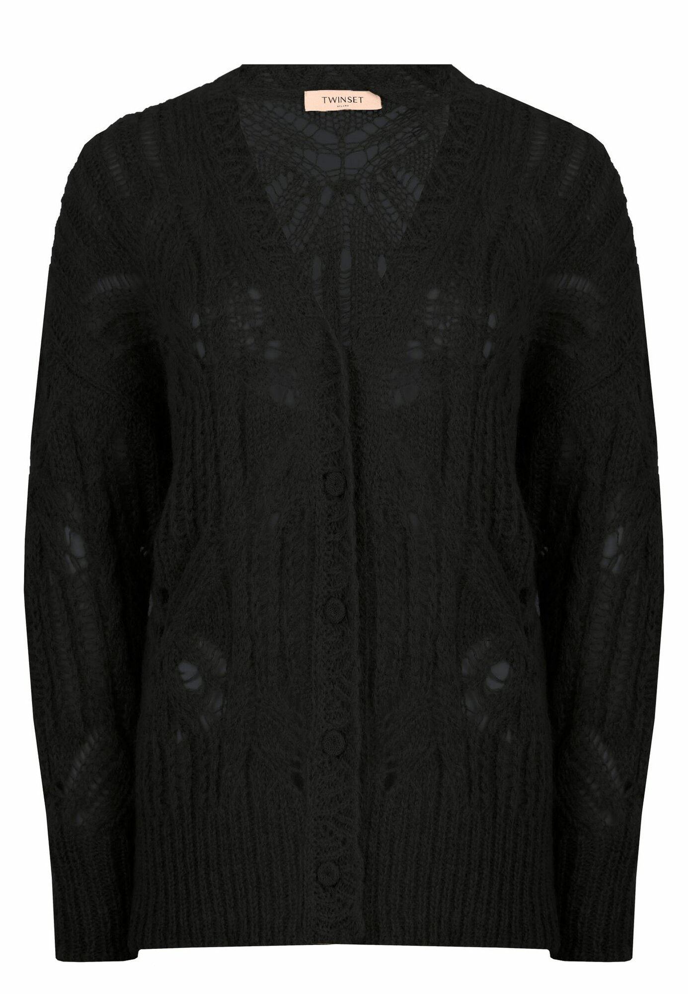 Кардиган Twinset Milano, размер 42, , черный, Черный
