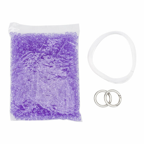 Набор для плетения сумки из бусин акриловые граненый куб 10 мм Astra Craft 643 лавандовый 1679₽