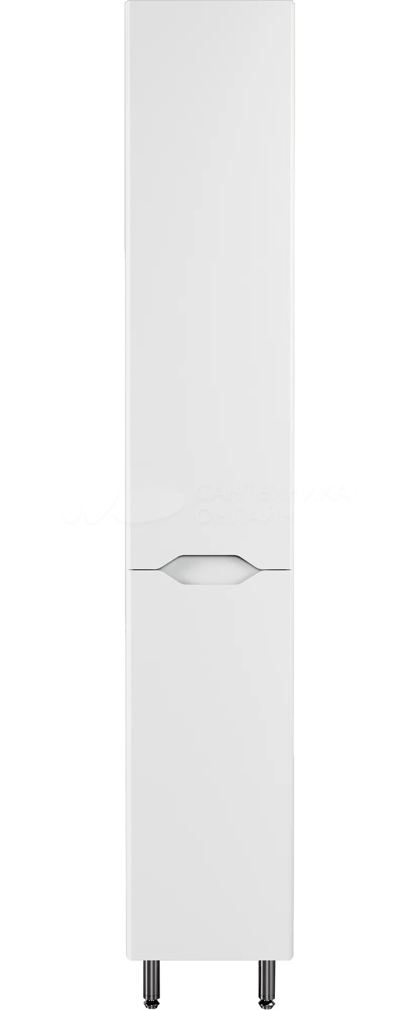 Шкаф пенал Style Line Марелла 30 Люкс Plus антискрейтч с б/к белый матовый