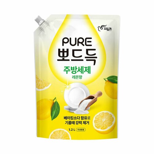фото Pigeon corporation pure гель для мытья посуды lemon (подходит для мытья овощей и фруктов) 1,2 л