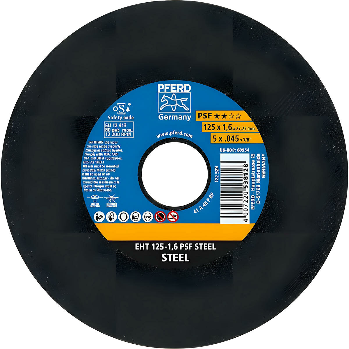 Круг отрезной EHT 125   2 4 PSF STEEL Pferd