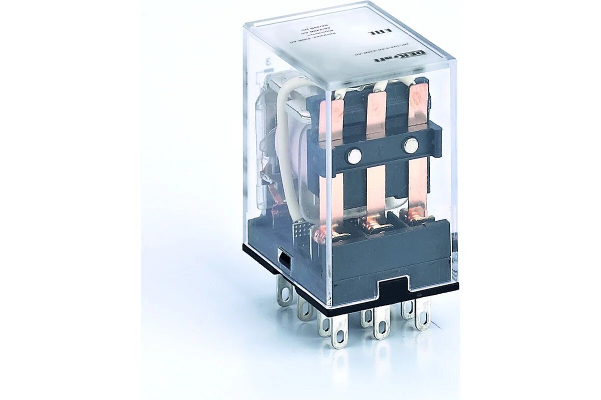 DEKraft Промежуточное реле 3 конт. с LED инд. 10А 380В AC ПР-102 23934DEK