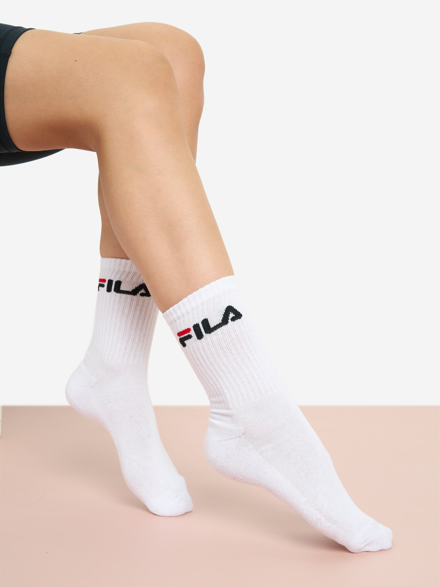 Носки Fila Unisex Crew Socks 5p, комплект, 5 пар, размер 43-46, мультицвет — фото 1