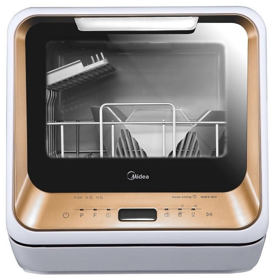 Компактная посудомоечная машина Midea MCFD42900GMINI-i, золотой