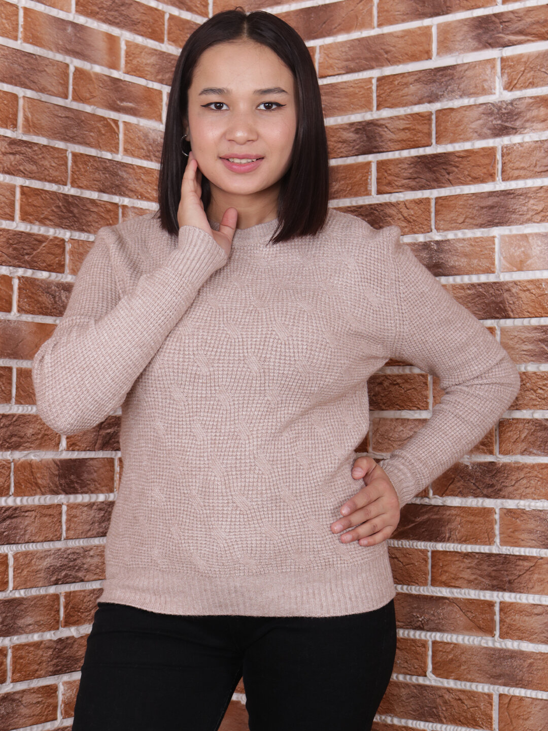 Свитер размер One Size, , бежевый — фото 1