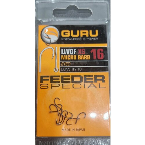 GURU Крючок XS Feeder Special Eyed N16 с ушком