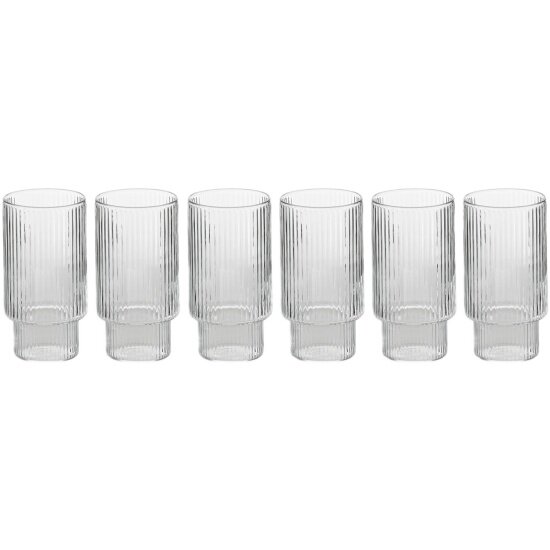 Набор стаканов Jewel Сильва 420 мл 6 предметов (боросиликатное стекло) (ПС00119-58)
