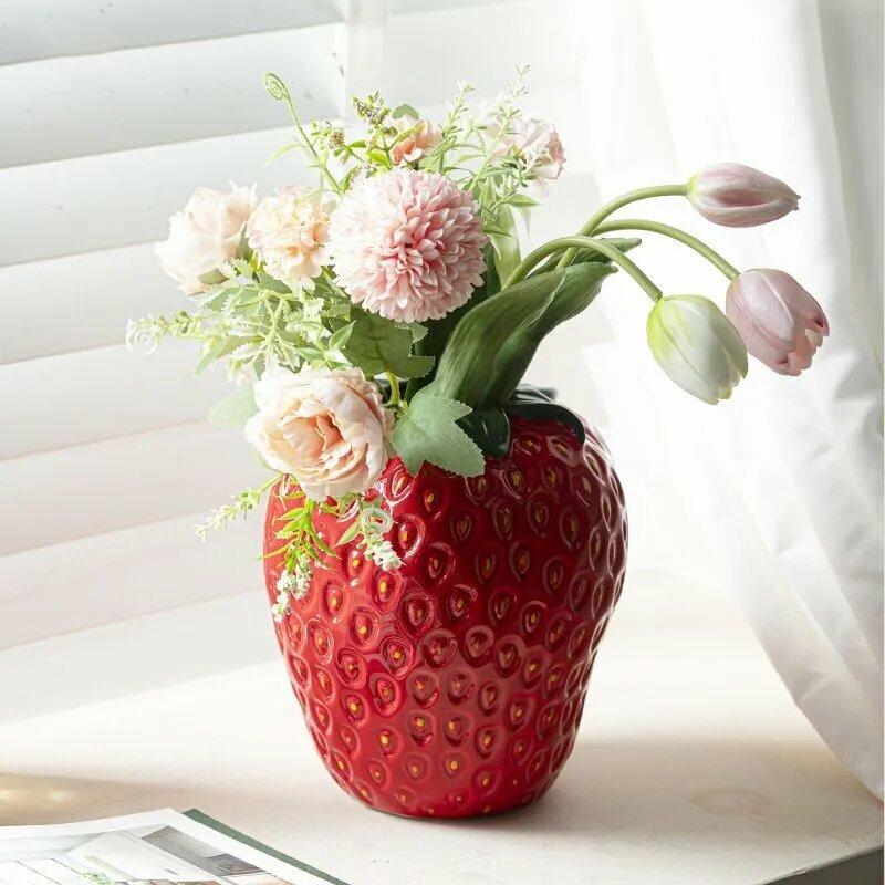 Ваза 22 см  Керамика 1 шт22 Ваза Керамика Красный Красный11770361065