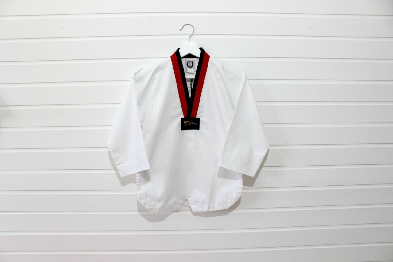 Кимоно для тхэквондо , сертификат WT, размер 120/110-120, белый