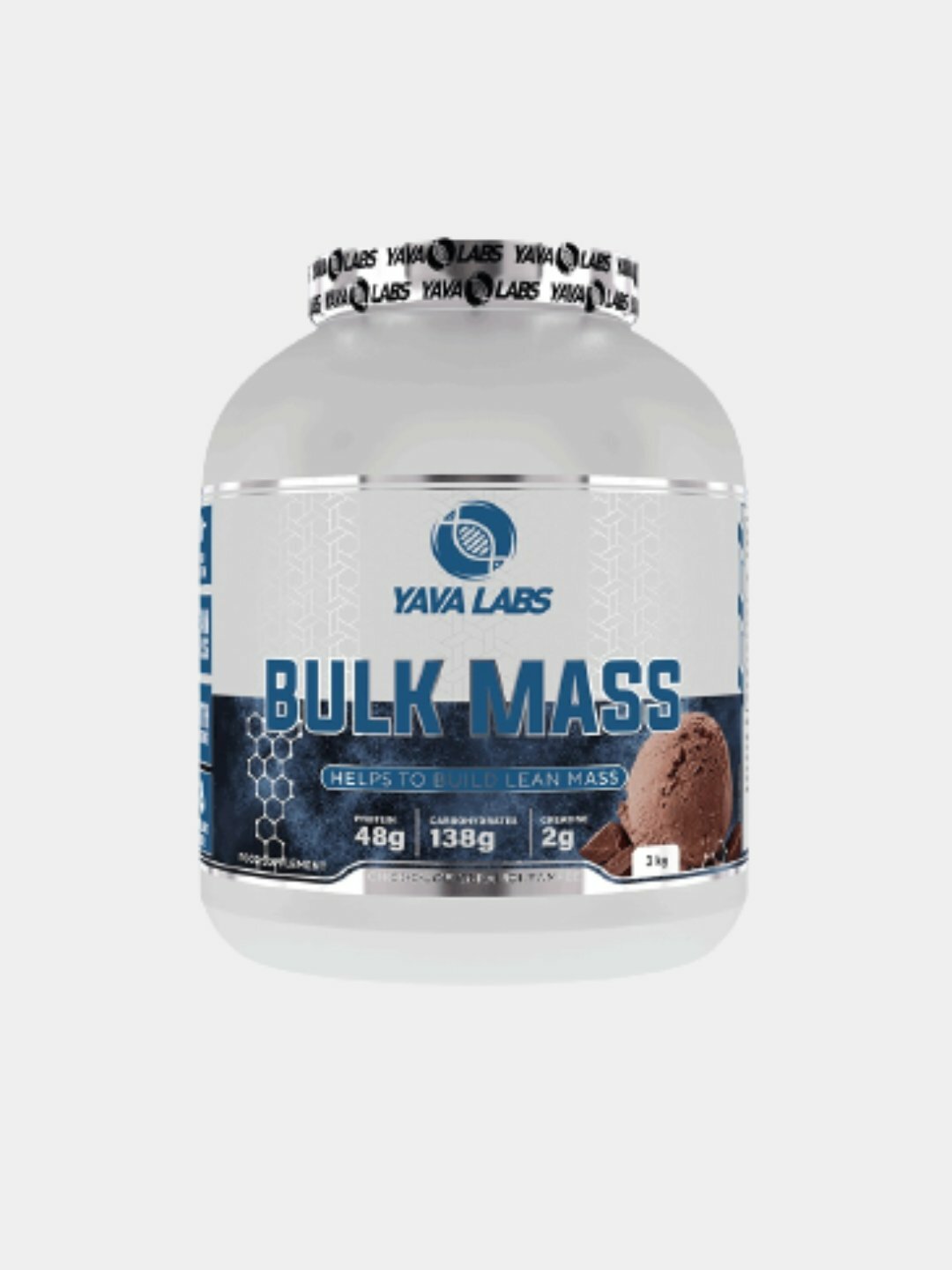 YAVA LABS BULK MASS GAINER 3kg для набора массы, Шоколадный вкус, испания — фото 1