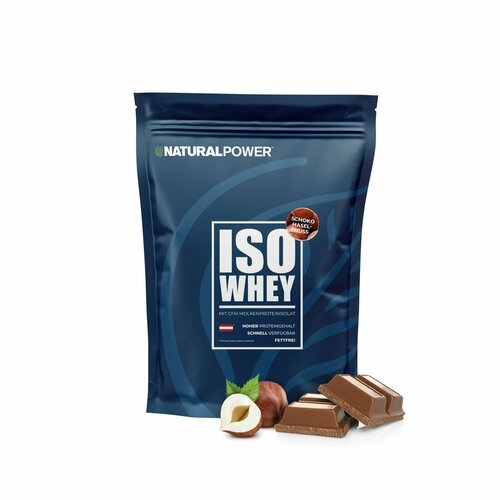 Изолят протеина Natural power 1000 гр Шоколад и фундук, Австрия