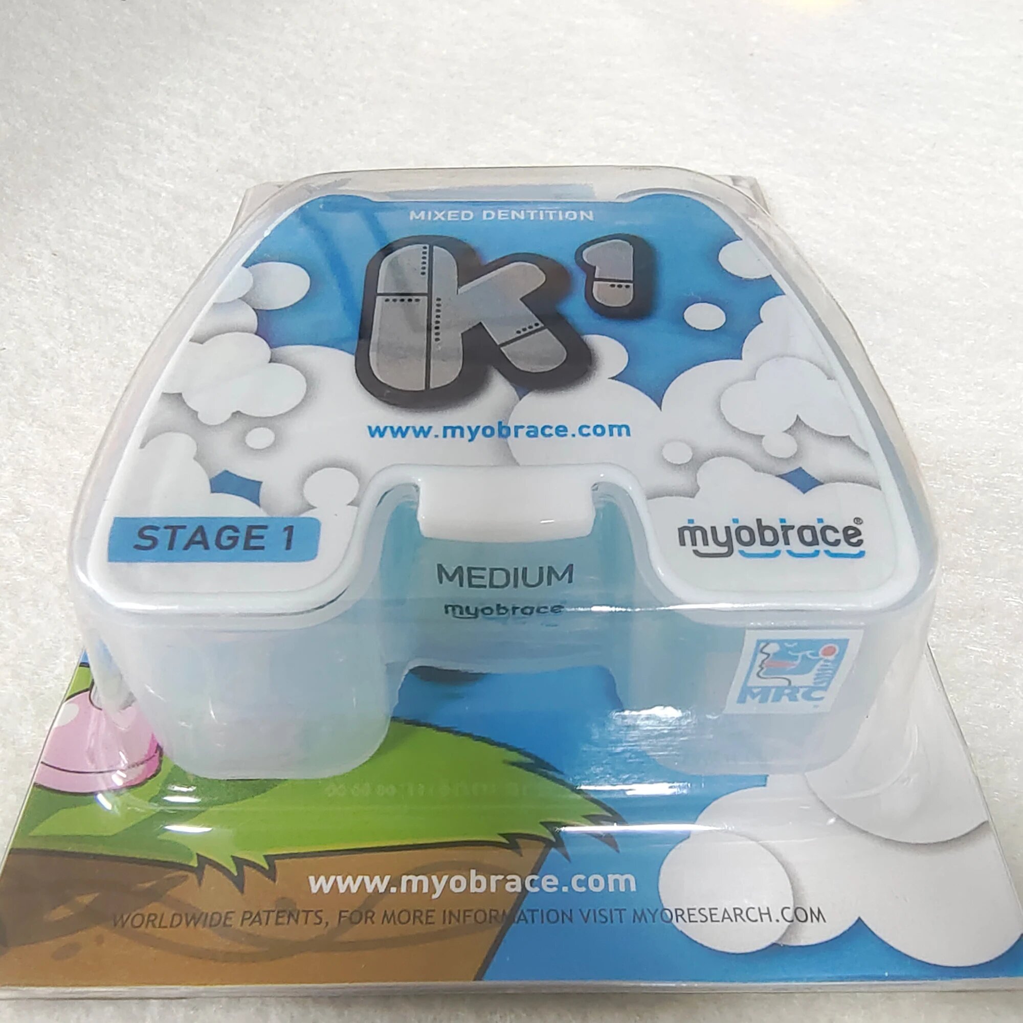 Силиконовые брекеты Myobrace серия K, T, A для детей Runyes, English K1 Medium