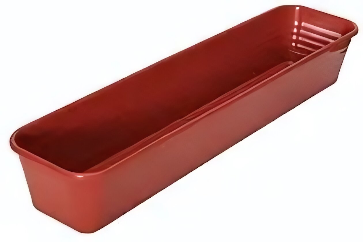 Ящик для рассады 640х140х100 красный пластиковый удобный для высадки