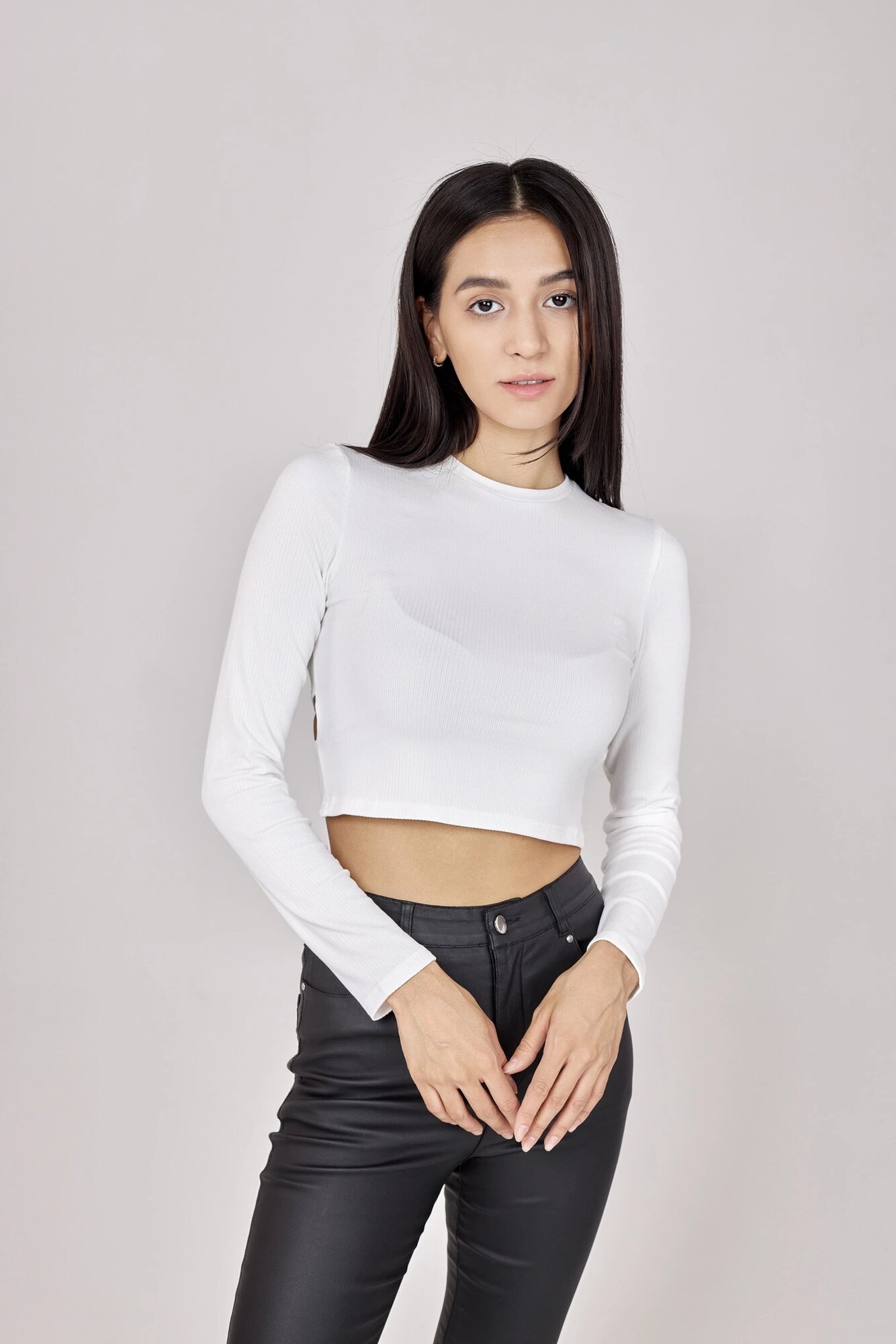 Лонгслив Selfie, размер S, , белый — фото 1