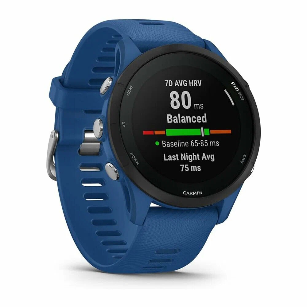 Умные часы Garmin FORERUNNER 255, с синим ремешком